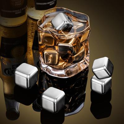 China Modern Reusable Stainless Steel Ice Cube The SS 304 Whiskey Cooling Stone Bar for sale