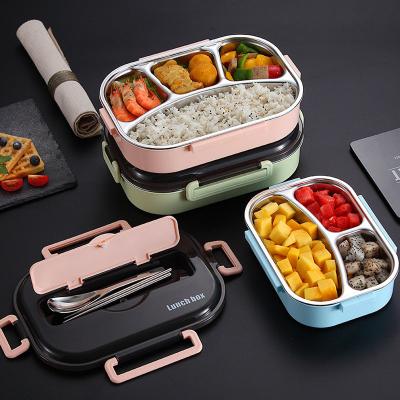 China Freshness Preservation Student Stainless Steel Bento Box SS304 Leakproof Lunch Box Food Container for sale