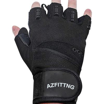 China Unisex weightlifting gloves with built-in double wrist wrap support stitching for extra durability get ripped for men and women for sale