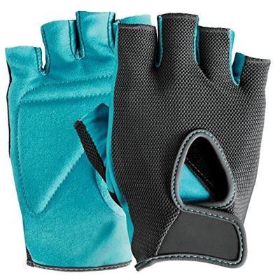 China Unisex basic training fingerless gloves with flexible cushioned leather palm for sports for men and women for sale