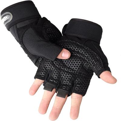 China Unisex Weightlifting Gloves Workout Breathable Wear Resistant with Wrist Wraps to Work Out Full Palm Protection for Men and Women for sale