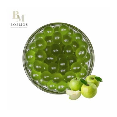 China Fruit Tea Bosmos_ Green Apple Popping Boba 3.2kg/490g/200g- Best Bubble Tea Taiwan Supplier, Popping Boba for sale