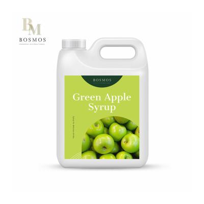 China Green Syrup 2.5kg/5kg - Taiwan Best Bubble Tea Supplier, Concentrated Fruit Tea _Bosmos Apple Syrup for sale