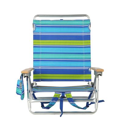 China QUAWE Modern Portable Aluminum Adjustable Foldable Picnic Camp Beach Chair With Storage Bag for sale