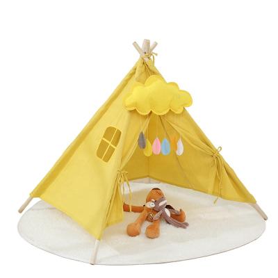 China Sports Play QUAWE Manufacturers Grade Big Playhouse Outdoor Indoor Indian Fabric Wooden Pole Kids Play Teepee Tent for sale