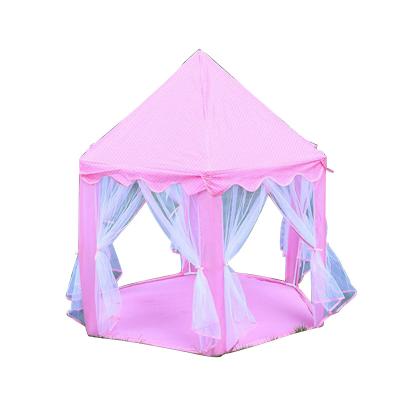 China Sports Play QUAWE Kids Playhouse Children Play Tent Cute Pink Indoor Outdoor Camping Princess Castle House Tent for Girls for sale