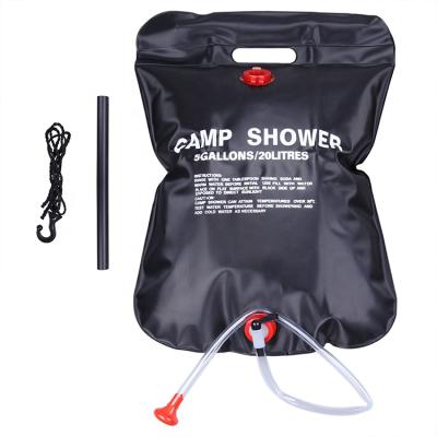 China Outdoor Use QUAWE 20L Outdoor Customizable 5 Gallon Portable Solar Shower Camping for sale