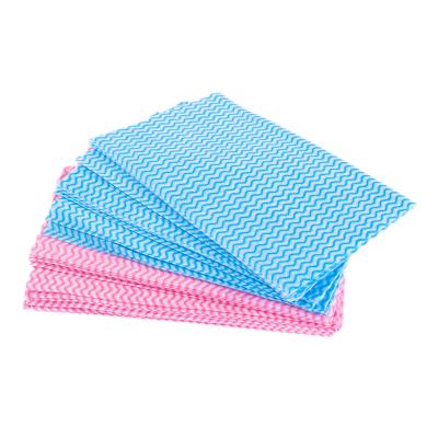 China Sustainable Disposable Kitchen Towel Pack Non-Woven Microfiber Cleaning Cloth Reusable Kitchen Roll for sale