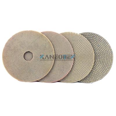 China 4 Inch Diamond Electroplated Polishing Pads For Marble Polishing Marble, Travertine, Limestone for sale