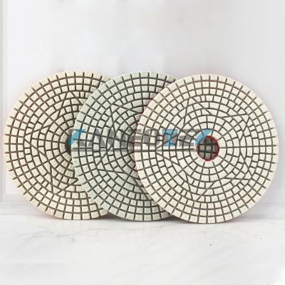 China Stone Polishing 3 Step Wet Polishing Pads Set For Granite for sale