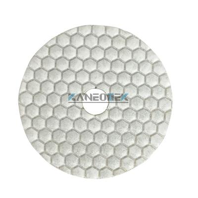 China Stone Pressed 7 Inch Diamond Polishing Pad For Dry Steps 4 Granite for sale