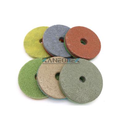 China Stone Polishing 4 Inch 100mm Sponge Marble Polish Pads For Angle Grinder for sale