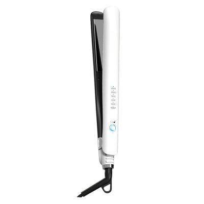 China 150-230 Degrees 60W LED Display PTC Silver Fast Heating Curling Straightening Hair Straightener for sale