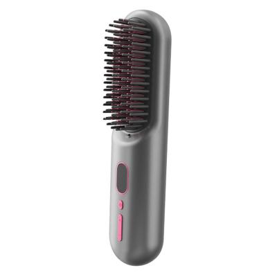 China Worldwide Plugs Anti-Frizz Heated Hair Brush With Adjustable Settings for sale