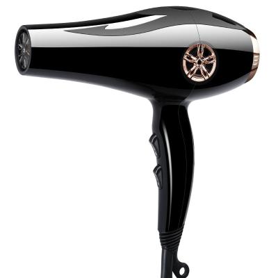 China 2000W High Speed Ionic Hair Dryer Black Big Wind Electric Hair Dryer for sale