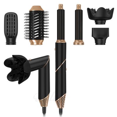 China 6 in 1 Multi Function Styler Folding Portable Air Wrap Curling New Design Travel Hot Air Brush Comb for sale