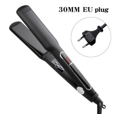 China 65W MCH 2 in 1 Hair Straightener LCD Display Flat Iron Multi Function Hair Curler With 3 Size Panel for sale