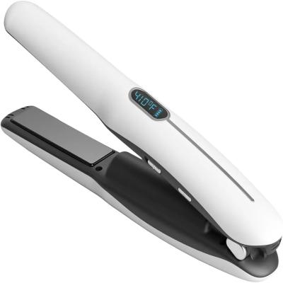 China Rechargeable 2 in 1 Wireless Hair Straightener Cordless Straightening Curling with 4800mAh Battery and Multi Temperature for sale