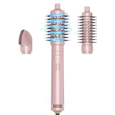 China Hair Dryer Brush 6 in 1 Hair Styler Silver Ionic Technology Fast Drying Multi Styler for Straight Curly and Coily Hair for sale