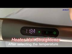 black salon 2 in 1 portable hair straightener with smart touch screen lcd display