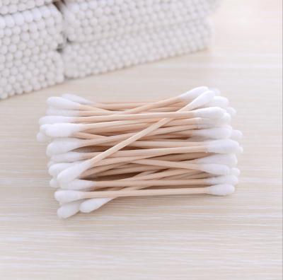 China Eco - Friendly Bamboo Cotton Earbuds In Plastic Bag Packing for sale