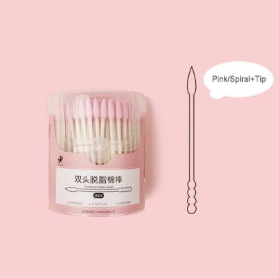 China Eco-friendly Colored Paper Rod Double Head Cotton Swab for sale