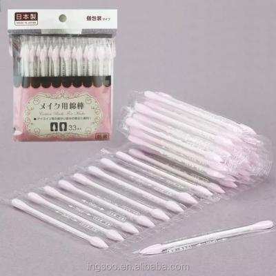 China Makeup Tool Stick Plastic Cotton Pad With Individual Packing for sale