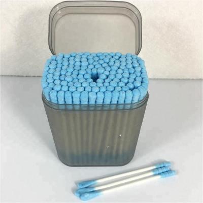 China OEM Service Cosmetic Paper Stick Disposable Swab Colorful Cotton Tool Cotton Buds In Color Box for sale