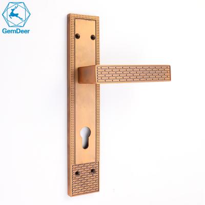 China Custom Original High Quality Fashionable Door Latches Aluminum Design Big Size Door Handle Door Lock Set for sale