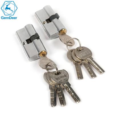 China Zinc Custom Silver Door Lock Cylinder Indonesia Zinc And Brass Lock Cylinder for sale