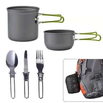 China Outdoor Camping Hiking Acome Outdoor Aluminum Travel Cookware Set Camping Hiking Cooking Set Picnic Cooking Pots for sale