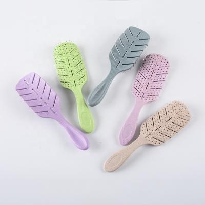 China Nature Fiber Private Label Hair Brush LUXURY Home Eco-freindly Materials are Recyclable and Biodegradable Wheat Straw Hair Brush for sale