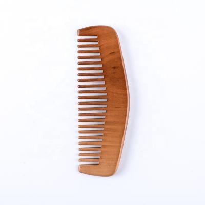 China Home and Salon Beard Comb Wooden Horn Logo Printed Wooden Comb Professional Hand Made Wooden Comb for sale