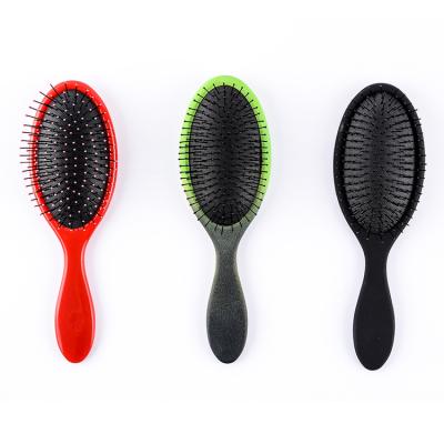 China Nondisposable customize logo private label hair brush detangler hairbrush detangling customize cushion oval plastic hairbrush for sale