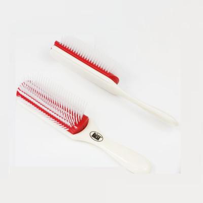 China Cushion White Color Professional Denman Hair Brush for sale