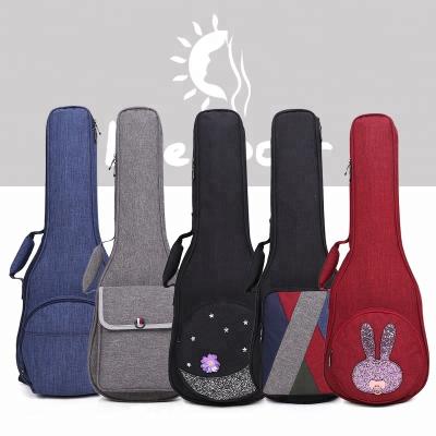 China Fashionable ukulele bag with zinc alloy zipper for soprano concert tenor bag factory can supply OEM production for sale