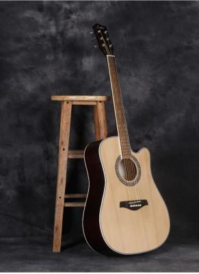 China Basswood FOR EXAMPLE. - 402 FOR EXAMPLE. - Plywood Top Agathis Back and Side OEM Guitar Flawless Factory 412 Eastun Acoustic Guitar for sale