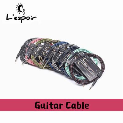 China GUITAR welcome to 3M 6M guitar cabel 10m factory OEM guitar cable directly with 6.35 jack for sale