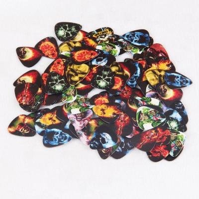 China Celluloid Colorful Printing Pick Different GUITAR Style For Different Sizes OEM Logo Guitar Pick for sale