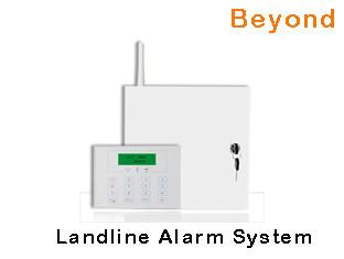 China LCD Landline 8 Wired zones Intruder Metal Case Hardwire Alarm System with multi languages for sale