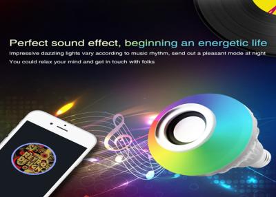 China Multi - Color Plastic Wireless Speaker Light Bulb Energy Efficient For Night Party for sale