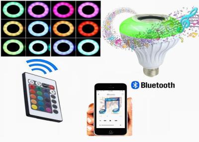 China ABS 6000K RGB 3.0 Version Bluetooth Music Light Bulb With 24 Keys Remote Control for sale