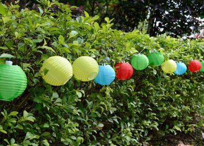 China Multi Color Solar Ball String Lights Water Resistant With 10 Piece Lanterns for sale