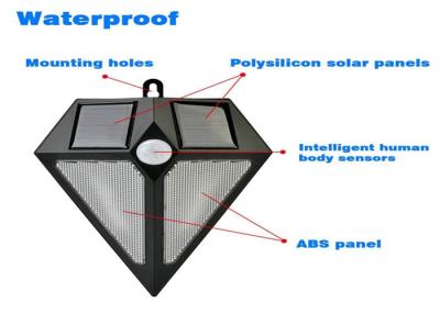 중국 물 저항하는 6는 배터리 전원을 사용한 감지기를 가진 Pir 무선 옥외 빛을 지도했습니다 판매용