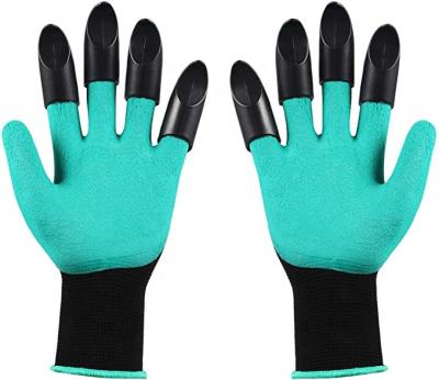 China Work Protection Heavy Duty Digging Planting Gloves Rake Tool Hand Claw Gloves Yard Gardening Gloves for sale