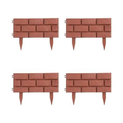 China Outdoor Interlocking Easily Assemble Plastic Grass Brick Fence Border Edge Garden Lawn Edging for sale