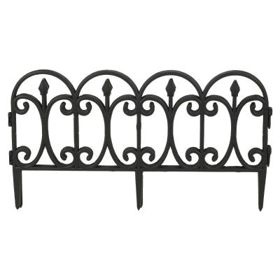 China Outdoor Interlocking Easily Assembled Easily Install Movable Ornamental Lawn Fence Plastic Garden Border Edging for sale