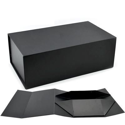 China Handmade Black Gift Box Cardboard Packaging Boxes Identify Custom Magnetic LIDS For Storing Gift Boxes for sale