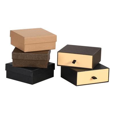 China Exquisite Gift Box Factory Custom Printing Scarf Lipstick Belt Gift Display Drawer Cardboard Creative Sliding Box for sale