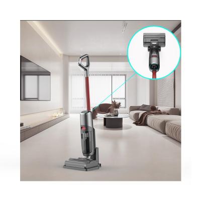 China Rechargeable Battery Automatic Cleaning Led Color Display Wet Cleaner Cordless Wireless Wet And Dry Vacuum Cleaner For Tiles for sale